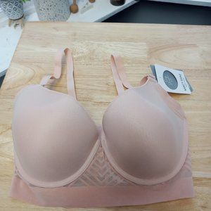 Nancy Ganz Longline Contour Bra, Barely Nude, 34DD